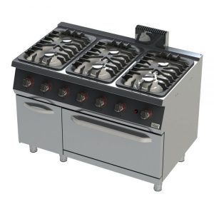GKF7030 – 6 Brülörlü Gazlı Kuzine Fırınlı